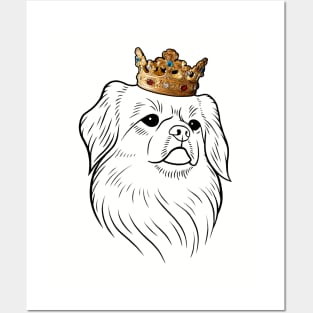 Tibetan Spaniel Dog King Queen Wearing Crown Posters and Art